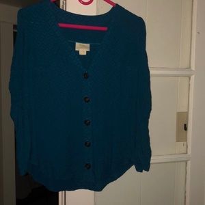 Anthropologie Maeve blue blouse
